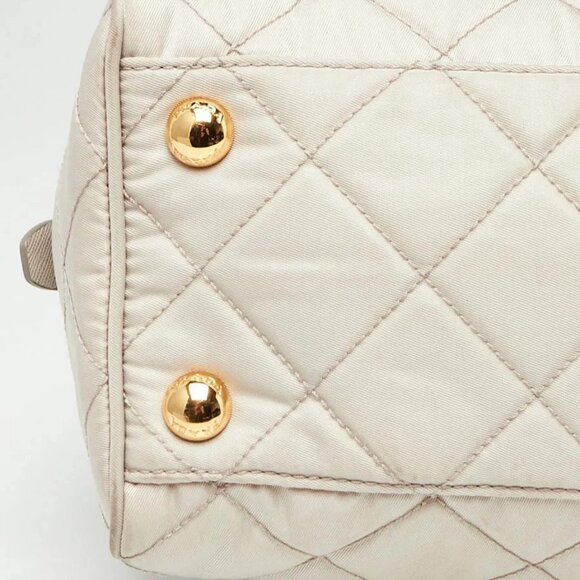 Prada Pomice Tessuto Impuntu Nylon Chain Flap Bag BR4965 - Picture 11 of 12